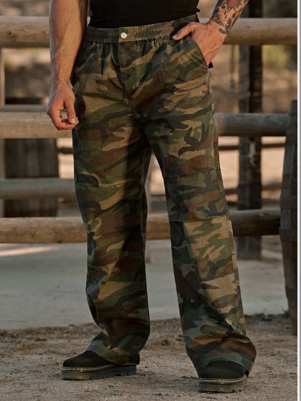 6026 - CORE FLIGHT PANTS Army Camo Cargo - Green & Brown
